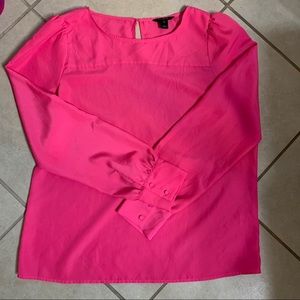J. Crew Hot Pink Blouse